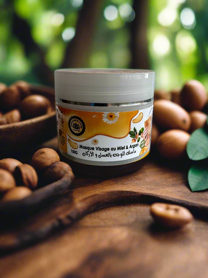 Masque visage à l'argan et au miel bio